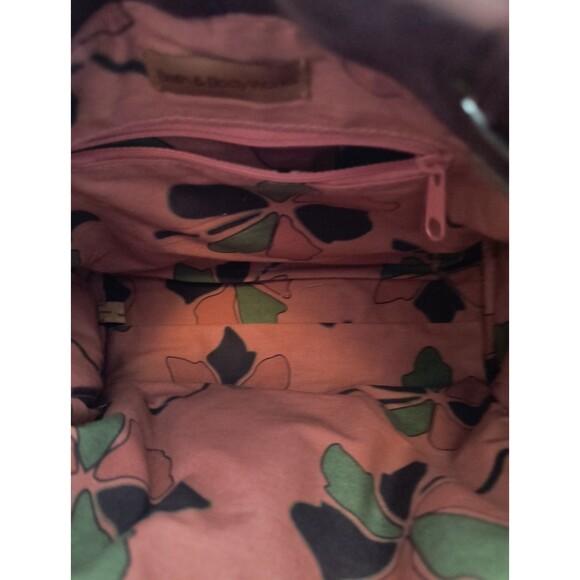 Bath and Body Works Brown Genuine Suede Leather Gold Hardware Purse Bag Tote - Picture 5 of 7